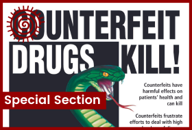 Frontage of document 'International Medical Products Anti-Counterfeiting Taskforce (IMPACT), Geneva, 2010.
